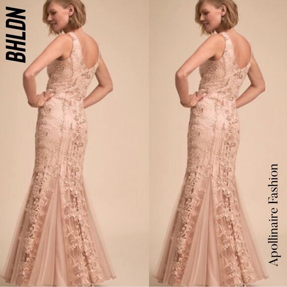 BHLD VADA DRESS SEQUINED BLUSH ROSE GOLD GOWN NWT SIZE 12 STUNNING - Picture 8 of 9
